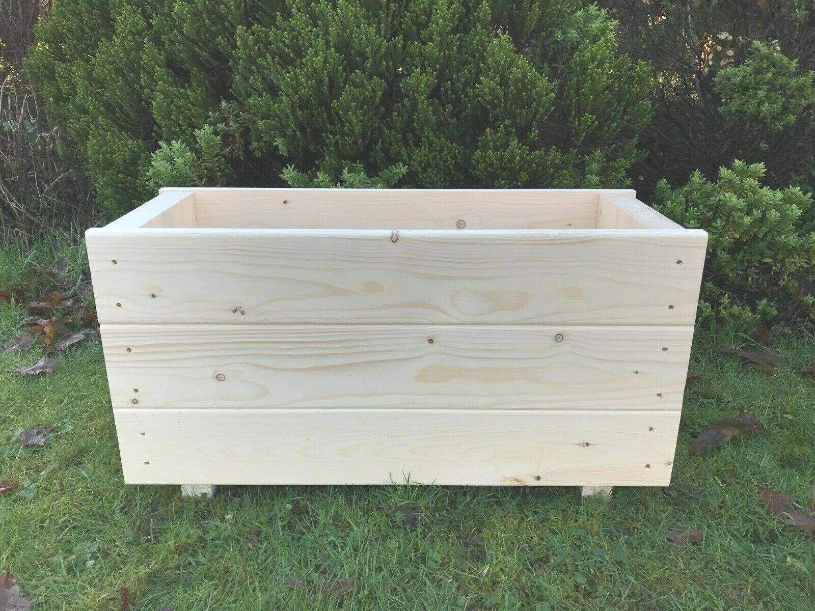 Extra Deep Wooden Planter Trough Flower Plant Herb Boxes Garden Plant Pots