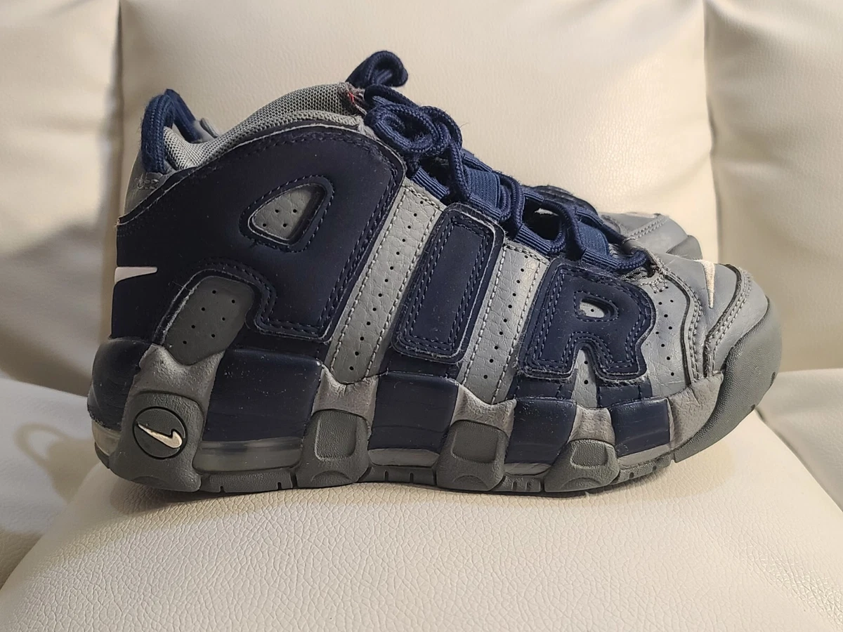 Nike Air More Uptempo PS Cool Grey Midnight Navy DM3318-009 Youth Size 2.5Y