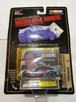 Racing Champions Premier Edition Serial Numbers Die Cast Car NASCAR Mark Martin