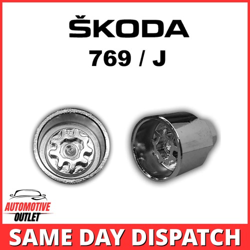 769 / J MASTER LOCKING 17mm WHEEL SECURITY NUT KEY BOLT SOCKET REMOVER FOR SKODA
