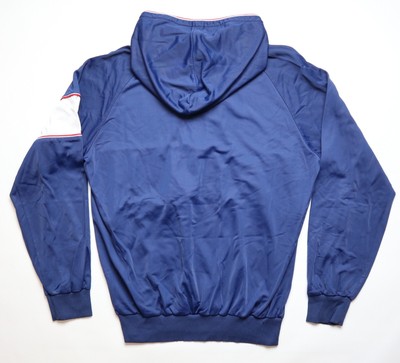 ADIDAS ORIGINALS 80s VINTAGE VTG HOODIE 1/3 ZIP TRACK JACKET NAVY  