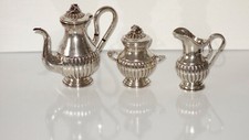 Wundersch&ouml;n Verzierte Antik 800 Silber Kaffeekanne Teekanne Milch Zuckerdose