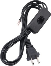 weideer Lamp Cord with On/Off Switch Plug Pure Copper 6 Feet Extension 