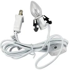 Holiday Village 1 Bulb Light Cord With Switch-4 Ft With Continuous Power Plug