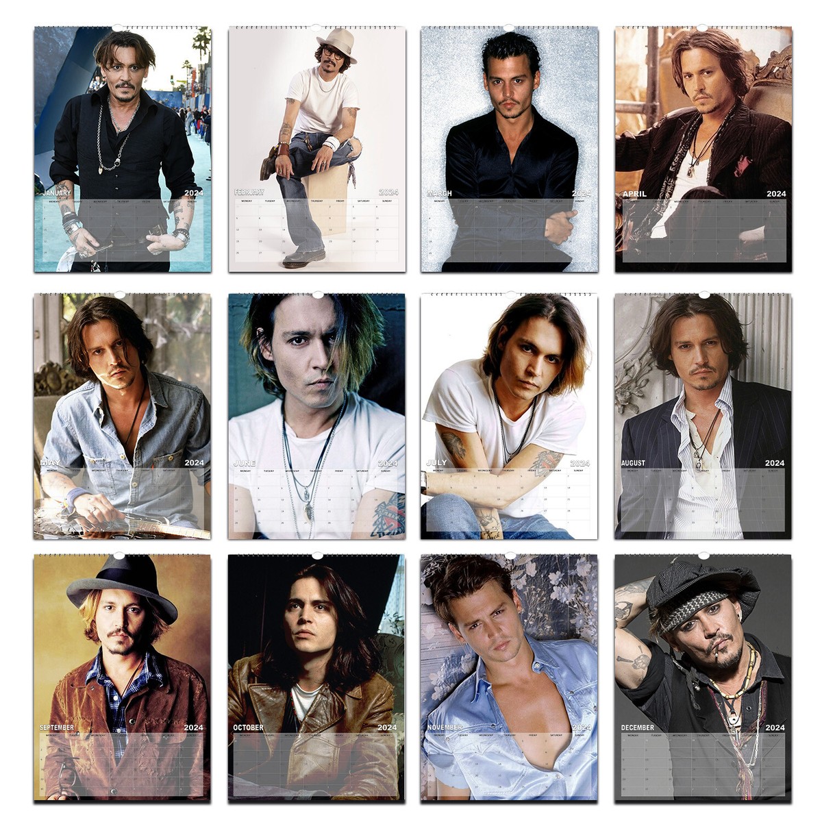 Johnny depp Full Photo 2026/27 Calendar Personalised Choose Start