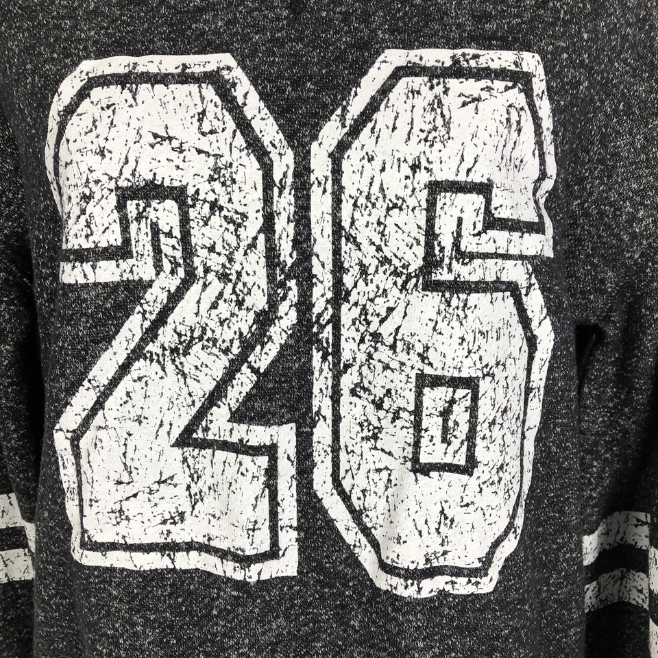 BOBBIE BROOKS Sweatshirt Women M Black Lightweight Relaxed Number Jersey - Image 4 of 4