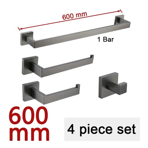 Brushed Grey Bathroom Accessorie Stainless Steel Metal Towel Rack Paper Holder - Picture 44 of 46