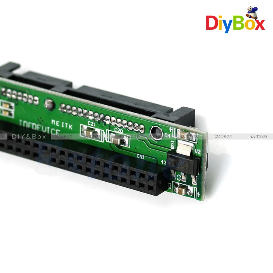 44pin 2.5" IDE HDD Drive Female to 7+15pin Male SATA Adapter Converter Card - Image 2 of 4