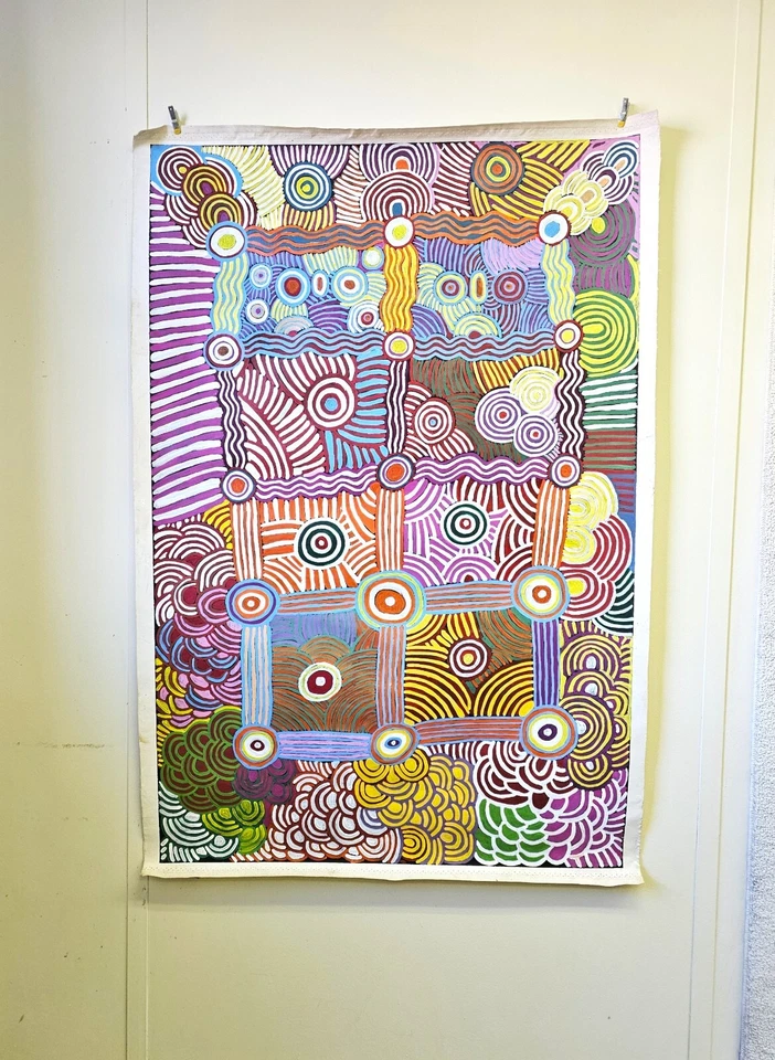 Carrocería ceremonial para mujer - Arte aborigen Australia - Josie Kunoth Petyarre Foto 2 de 4