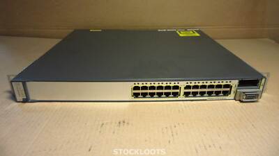 CISCO WS-C3750E-24TD-S V03 24-Port Gigabit L3 Switch Stackable 1x GBIC + EARS