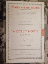 WINTER GARDEN THEATRE A DOLL'S HOUSE - ANGELA BADDELEY ANNE GEE DENIS BEDFORD