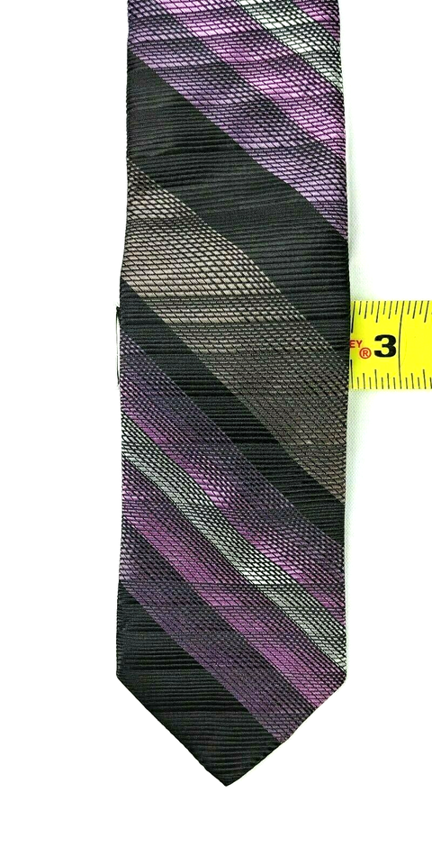 City Streets Necktie Tie Mens Black Brown Purple Striped EUC EBay city-streets-necktie-tie-mens-black-brown-purple-striped-euc-ebay