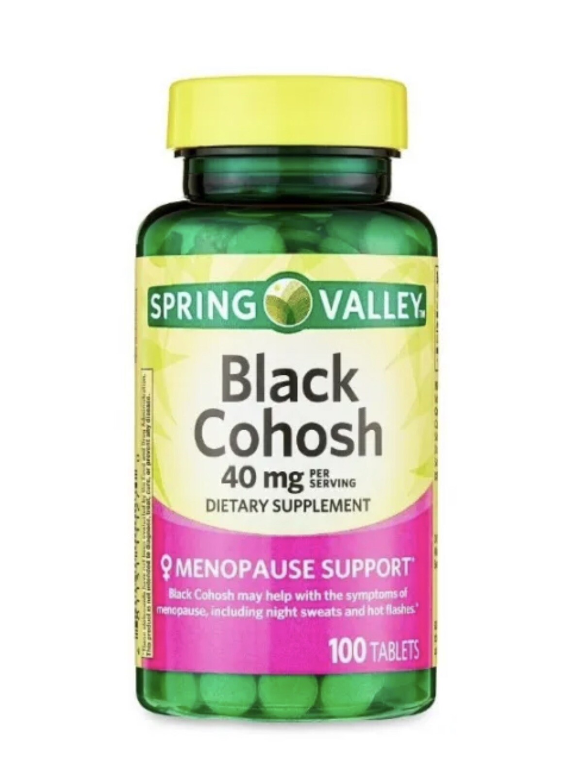 Spring Valley Black Cohosh 40 mg, 100 tablets, Menopause Support. eBay