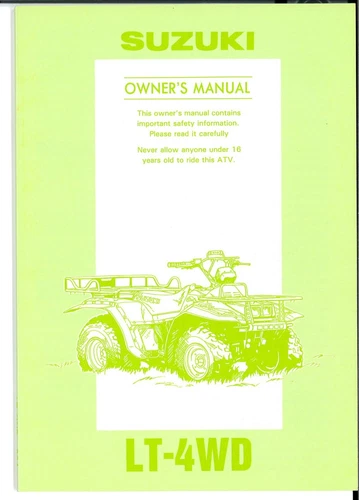 MANUAL, OWNER'S *{MODEL R}*