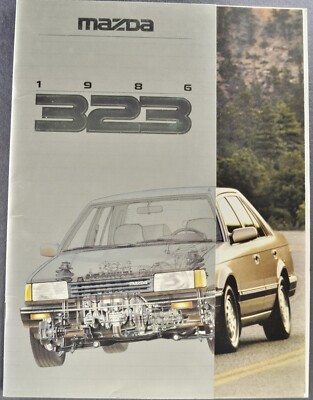 1986 Mazda 323 Catalog Brochure Luxury Sedan Hatchback Excellent