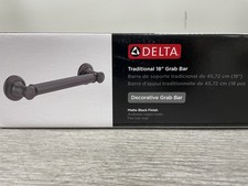 Delta 41618-BL Traditional Decorative ADA Grab Bar - Matte Black