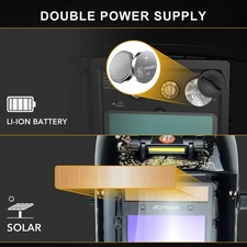 Auto Darkening Welding Helmet, True Color Solar Powered