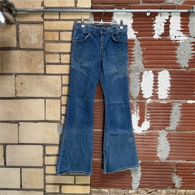 Vintage 70s Levi s 784 Orange Tab Jeans 28x32 Bell Bottom Flare Denim USA