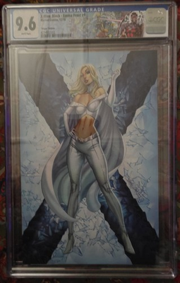 #ad X Men Black Emma Frost 1 J Scott Campbell 1:100 Variant CGC Graded 9.6 2018 $159.99