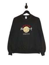 Felpa Jerzees Hard Rock Café Honolulu anni 90 taglia large nera made in USA