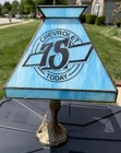 Vtg Chevrolet 75th Anniversary Dealership ADVERTISING Desk Lamp Gas Oil Sign