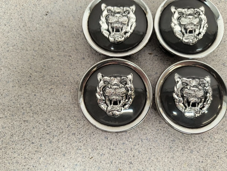 ОРИГИНАЛЬНЫЙ ЦЕНТРАЛЬНЫЙ КОЛПАК КОЛЕСА JAGUAR XJ6 XJS XJ8 XK8 СЕРЫЙ ХРОМИРОВАННЫЙ КРАЙ - Изображение 2 из 4