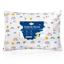Toddler Pillow,13X18 Soft Toddler Pillows for Sleeping, Machine Washable Kids Pi