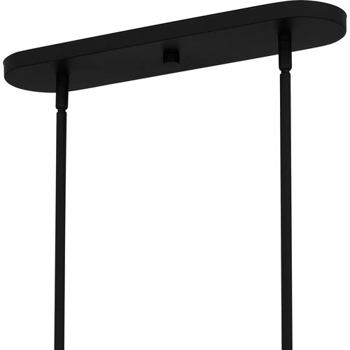 Mystic Black Five Light Linear Chandelier from the Spiral Collection - Picture 7 of 7