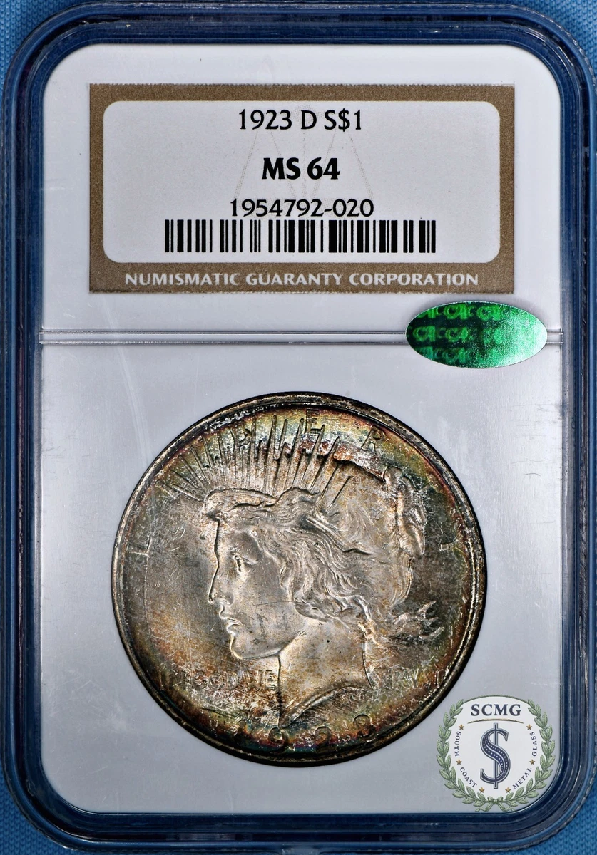 MS 64 Graded 1923 Year Peace Dollars (1921-1935) for sale | eBay