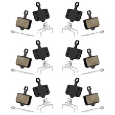 Bike Brake Pads 6 Pairs Resin Semi-Metal Disc for Ebike