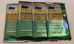 (4) 1996 Topps Finest Series 2 Baseball Packs - Hobby