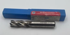 *NEW* Niagara Cutter #35162 - 1/2" Dia, 2" LOC, 1/2" Shank -HSS 4 Flute End Mill