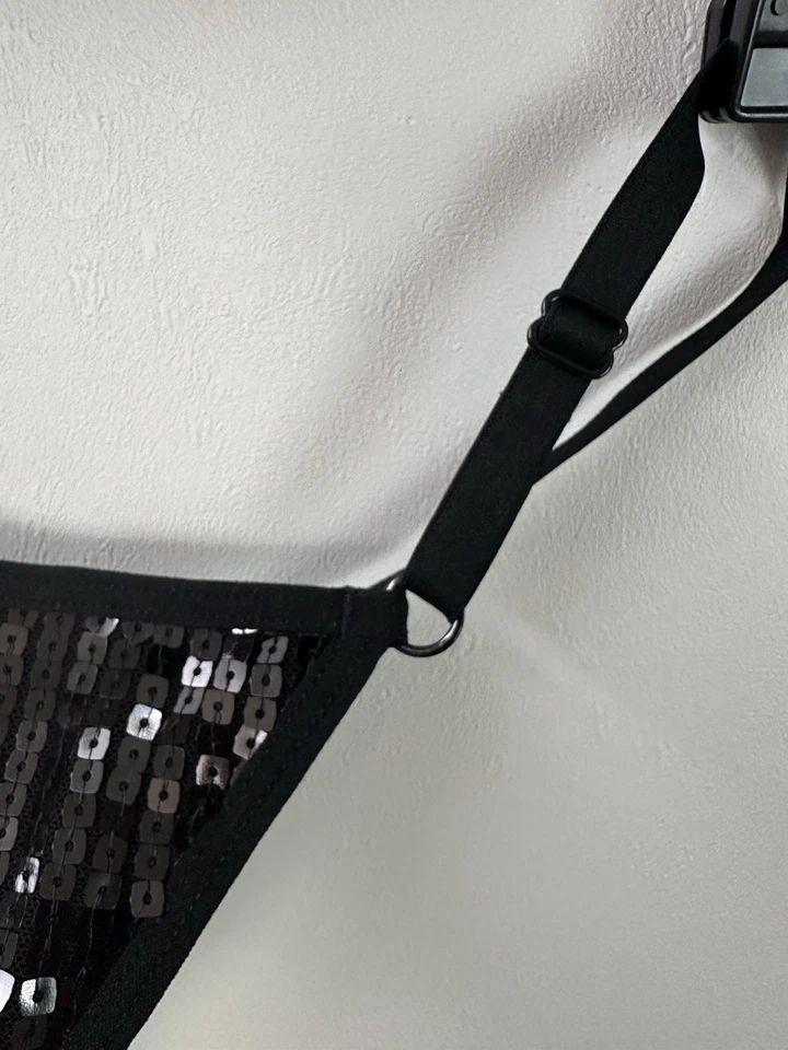 Paquete de 5 bragas de algodón con tanga en V negras XL de Victorias Secret para mujer Foto 3 de 4