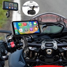 6.25"Motorcycle GPS Navigator Wireless CarPlay Android Auto with HD Camera BSD