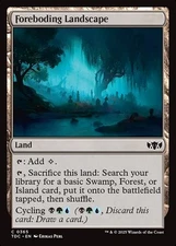MTG Commander TDM C Foreboding Landscape #0365 PLAYSET 4X X4