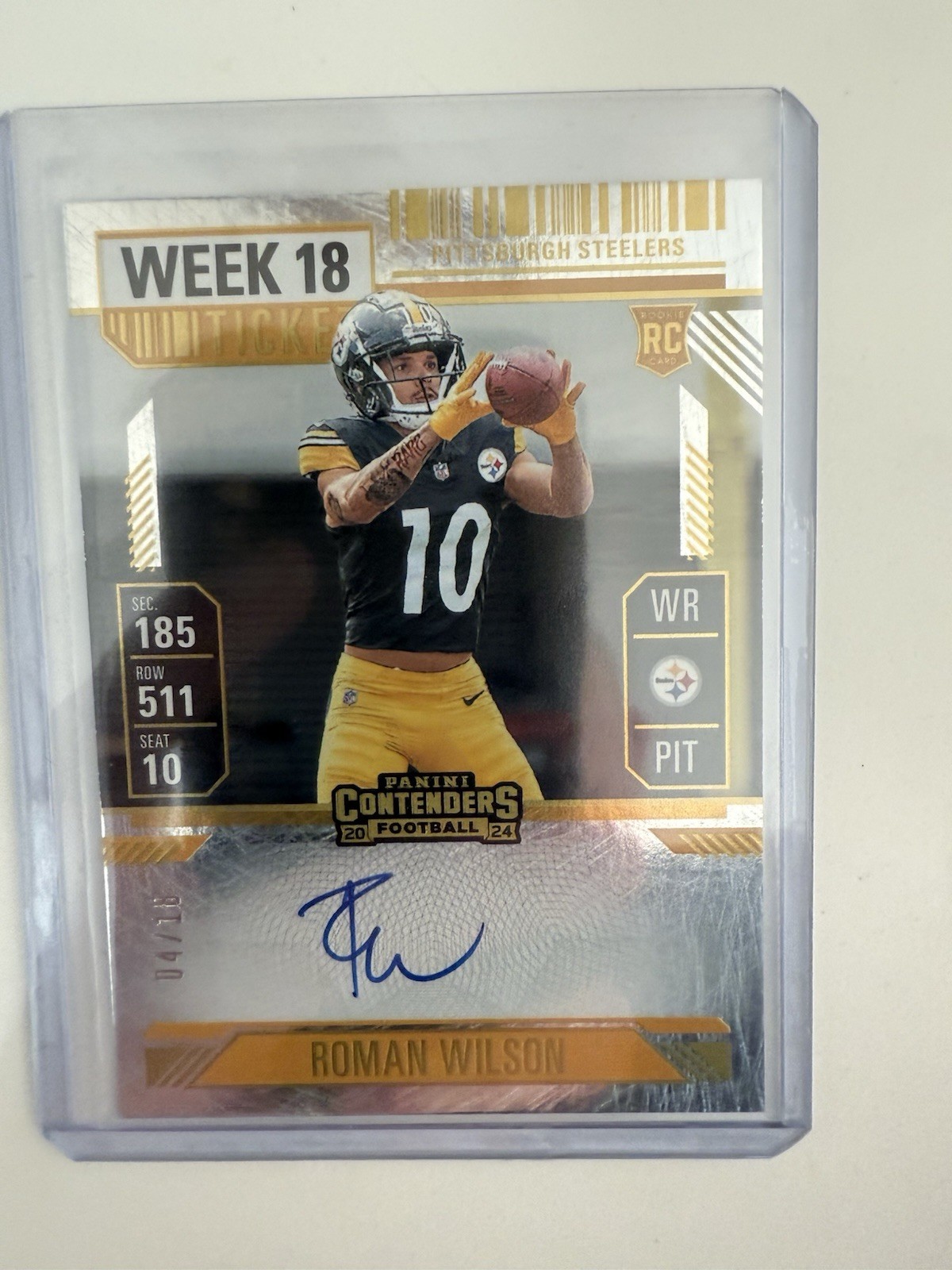 2024 CONTENDERS ROMAN WILSON AUTOGRAPH WEEK 18 TICKET /18 SP