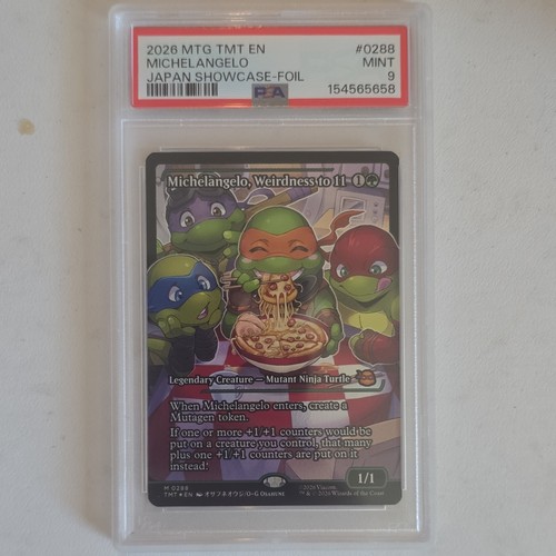 Wizards of the Coast PSA 9 Michelangelo, Weirdness to 11 MTG TMNT #0288