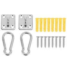 2 Sets Of Suspended Ceiling Wall Mount U-Shaped Hooks Stainless Steel Heavy2689