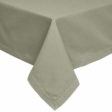 100% Cotton Plain Fabric Tablecloth Square Rectangular Round Dining Table Cover