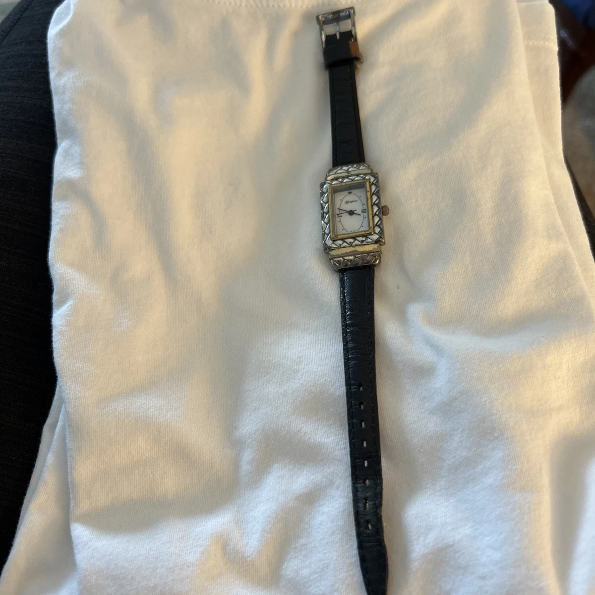 Vintage Brighton‎ Dresden Watch Reversible Red Black Leather Band 8\