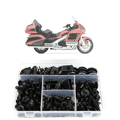  Full Sets Fairing Bolts Kits, Fit for Gold Wing GL1800 2001-2018 Gold black