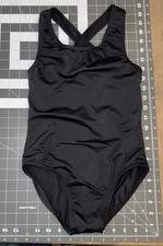 Balera Dance Leotard CL Child Large Black Cute Strappy Back XLNT Cond