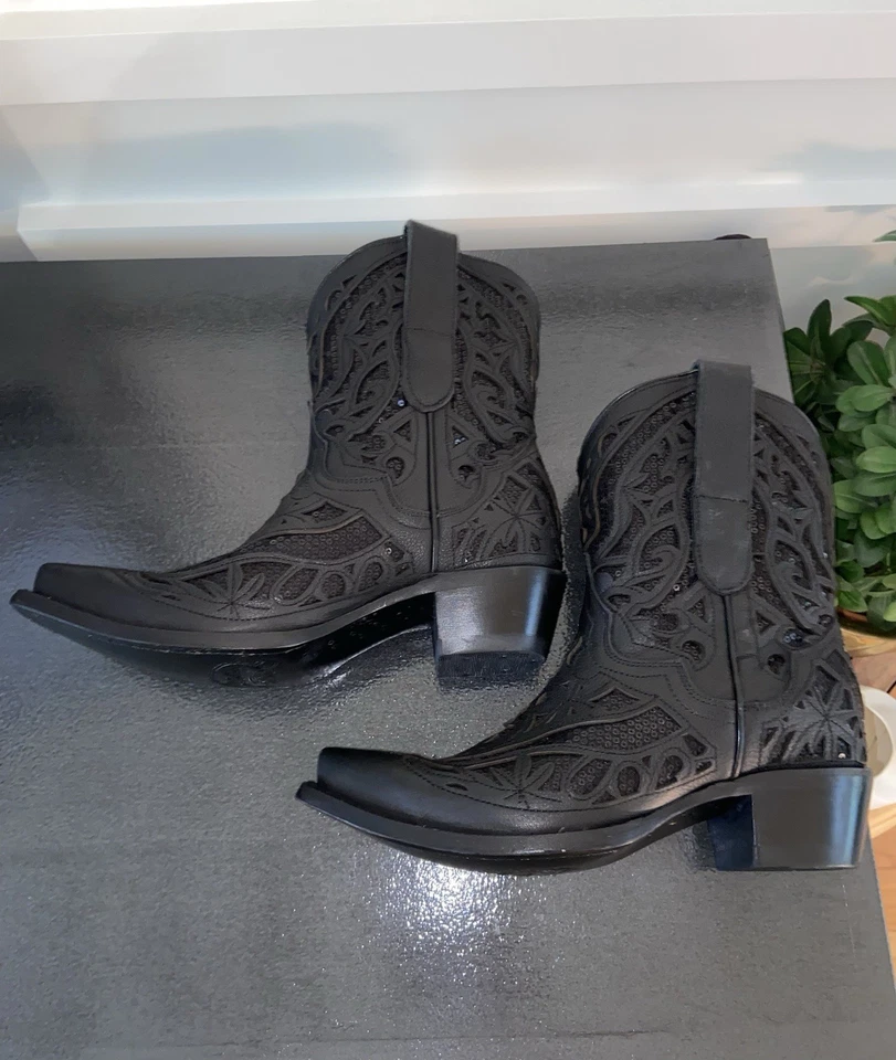 Botas de Vaquero J.B. Dillon Reserve, Negras - Para Mujer Talla 7.5 Foto 2 de 4