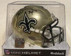 Ricky Williams Riddell Black & Gold Mini Autographed Football Helmet Saints