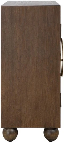 Uttermost 50090 Mayenne 32"W 2 Door Oak Cabinet - Brass / Natural - Picture 2 of 5