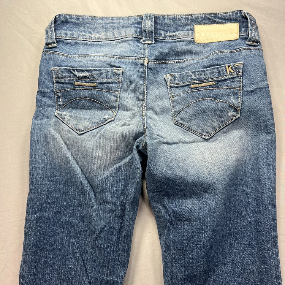 Женские джинсы Kitson La 26 (28x34) с заниженной талией расклешенные ковбойские вестерн фестиваль джинсовая ткань - Изображение 4 из 4