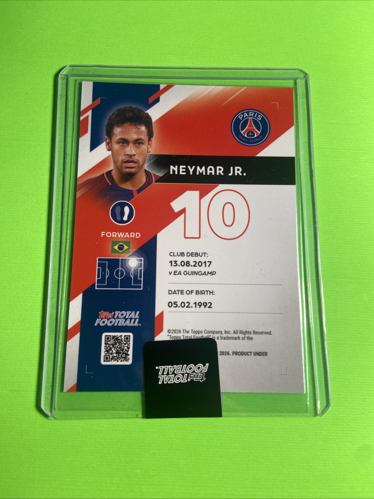 Neymar Jr. 🔥 – 2025-26 Topps Total Football - PSG Next Goal Wins /99 - Brazil view 7