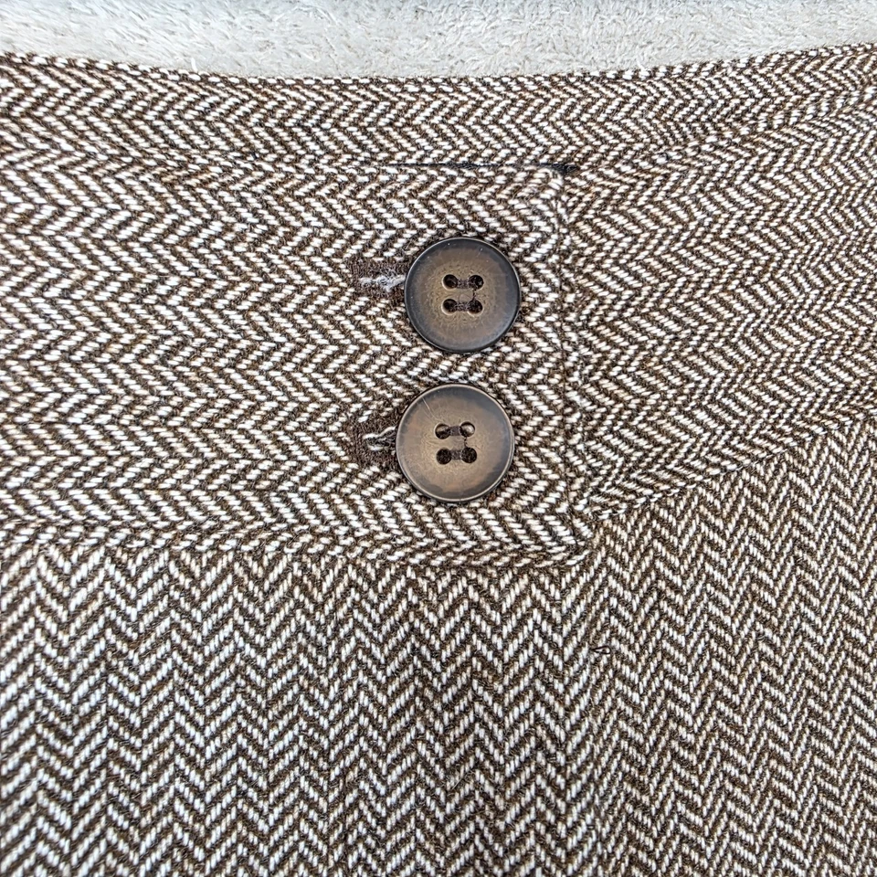 Pantalones cortos Bebe vintage para mujer 2 mezcla de lana espiga chocolate nuevos con etiquetas EE. UU. Foto 3 de 4