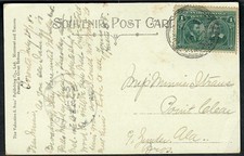 Canada 1908 Postcard w/ Toronto ORB Cancel #3TC6 on 1¢ Quebec Tercentenary Issue