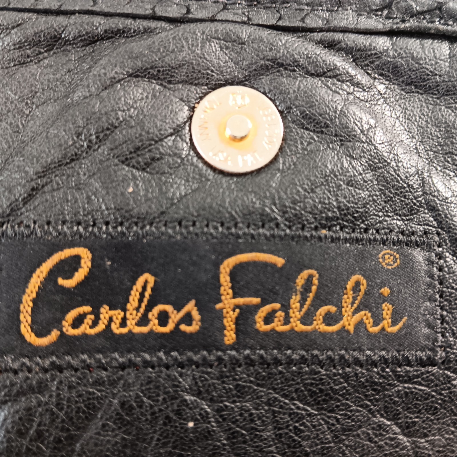 Carlos Falchi Exotic Patchwork Envelope Clutch (S… - image 3